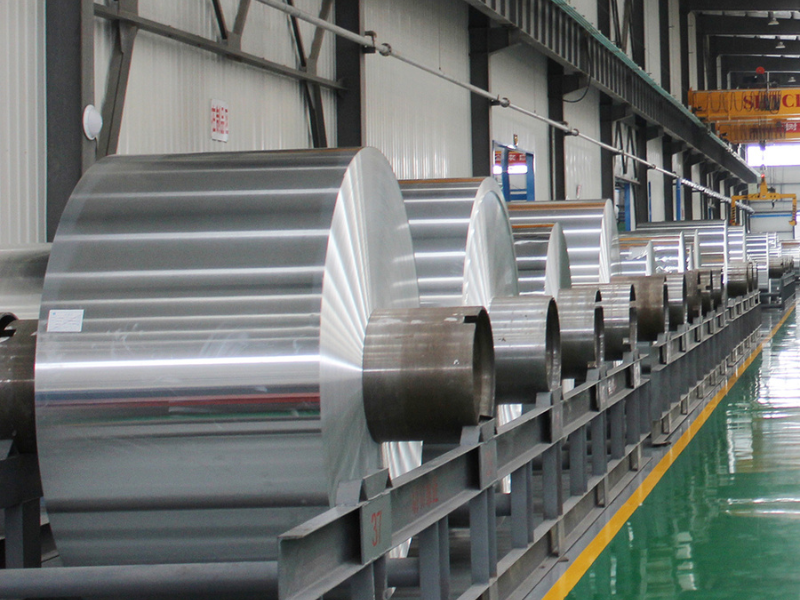 This is an aluminum foil jumbo roll picture